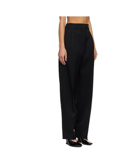 Givenchy Black Slashed Double Pleat Trousers