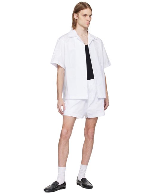 メンズ Lacoste ホワイト Runway レースバッジ ショートパンツ Black