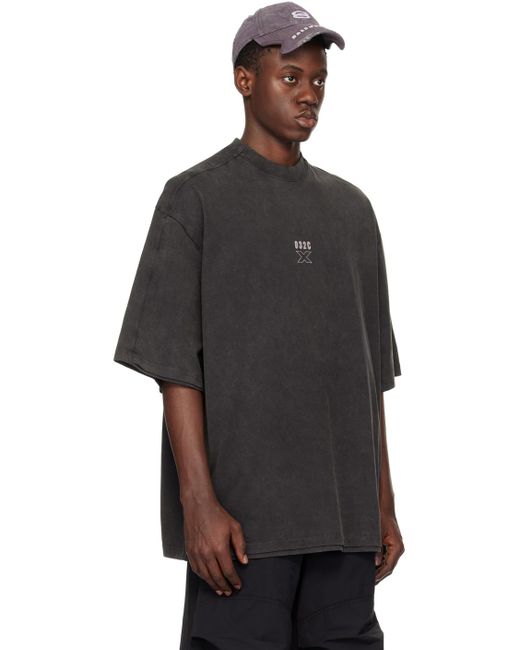 032c Black 'X' T-Shirt for men