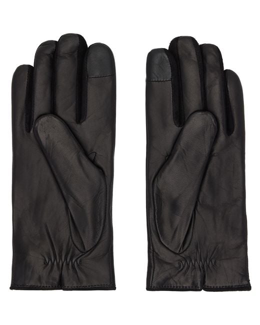 Handsome Stockholm Black Essentials Gloves for men