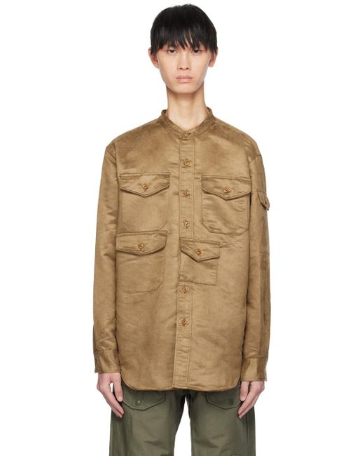 Engineered Garments Multicolor Khaki North Western Faux-suede Shirt for men