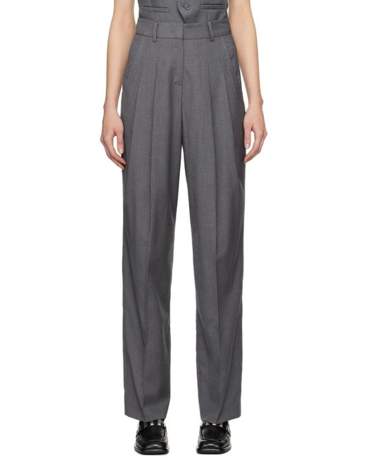 Frankie Shop Black Gray Gelso Trousers