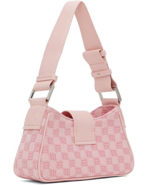 Petit sac à bandoulière rose à monogrammes en tissu jacquard M I S B H V en coloris Pink