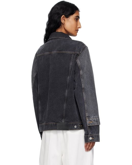 Stella McCartney ブラック Tonal Panelled デニムジャケット Black