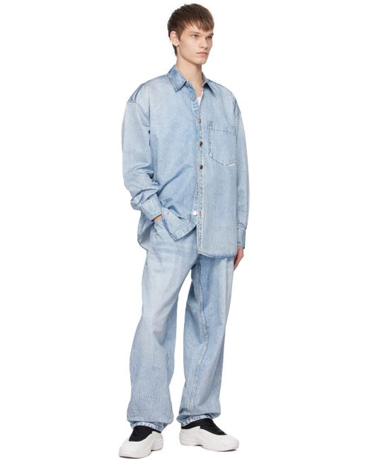 Alexander Wang Blue Printed Track Pants