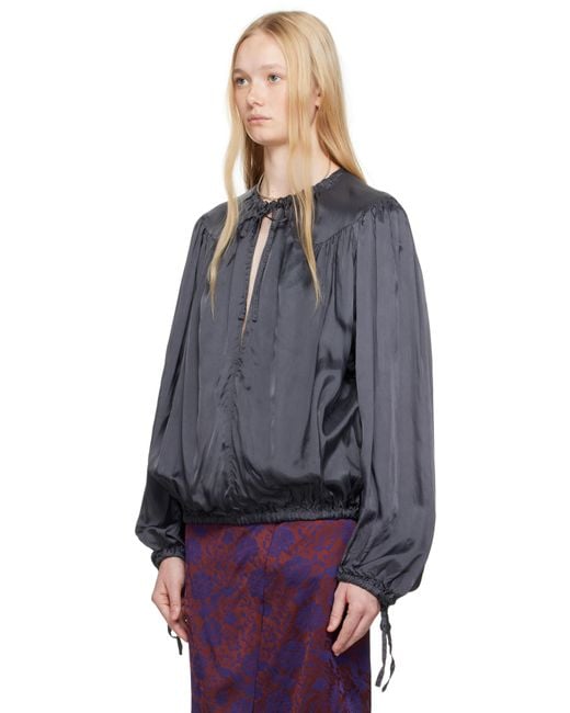 Dries Van Noten Multicolor Drawstring Blouse