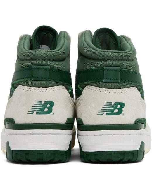 New Balance Black Off-white & Green 650 Sneakers for men