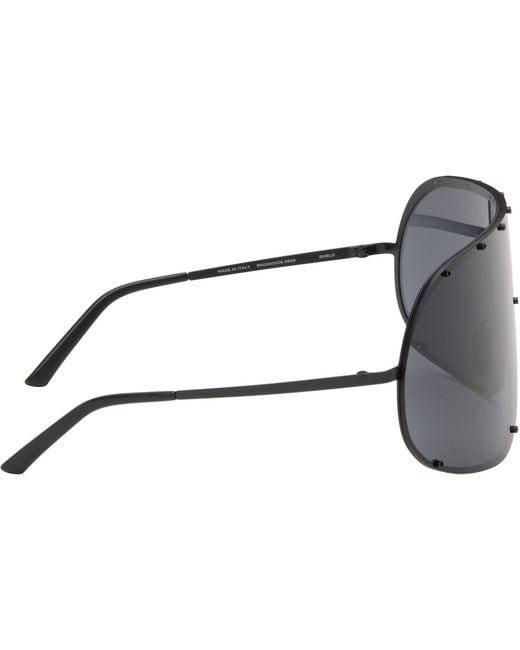 Rick Owens Gray Shield Sunglasses for men