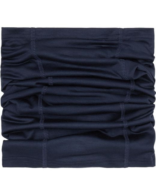 Rier Blue Ssense Exclusive Cache-Cou Jersey Wool Neck Warmer