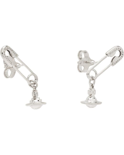 Vivienne Westwood Black Safety Pin Earrings
