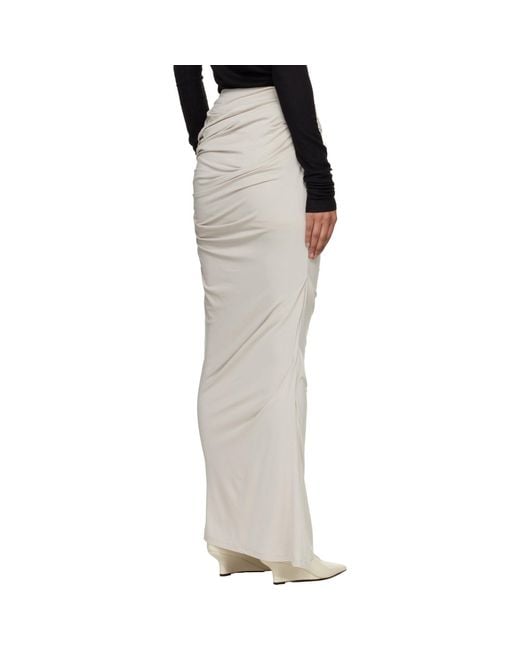 Entire studios Black Off- Drape Maxi Skirt