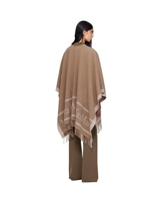 Max Mara Brown Hildestole Scarf