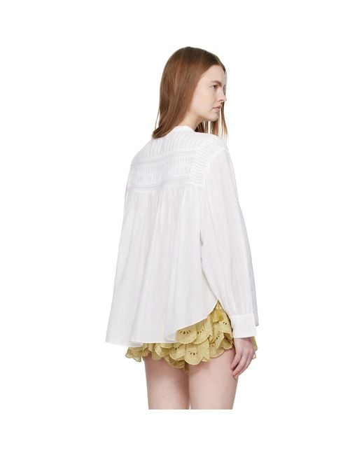 Isabel Marant White Plalia Blouse