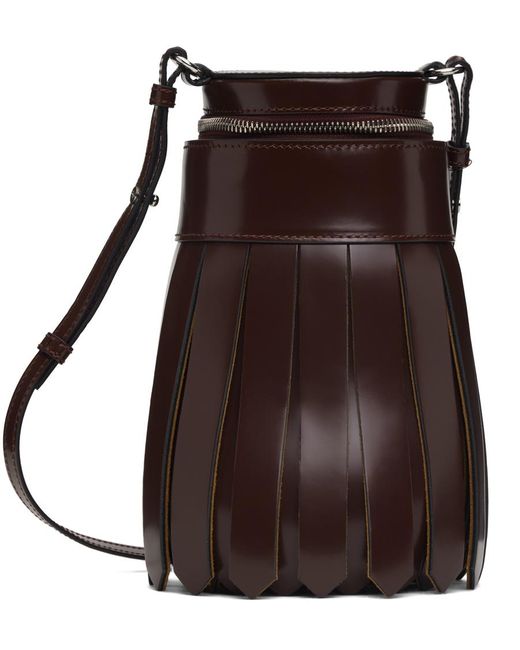 J.W. Anderson Brown Burgundy Tassel Bag