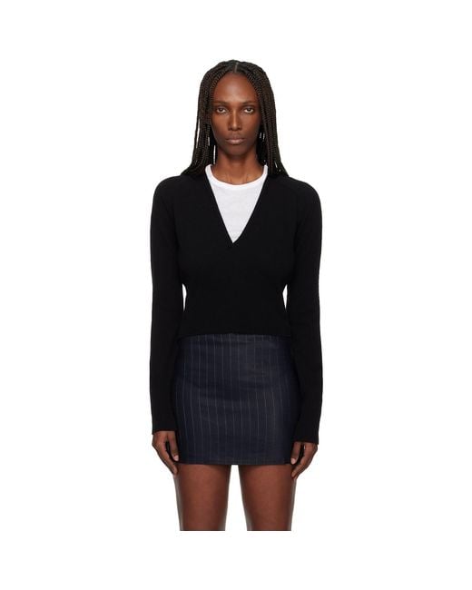 Our Legacy Black Sharp V-Neck Sweater