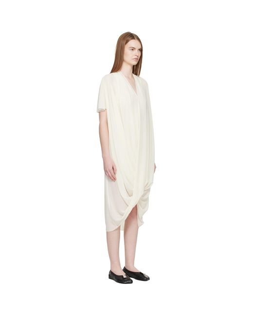 MM6 by Maison Margiela Black Off- Chiffon Midi Dress