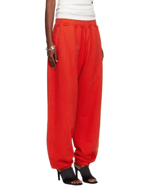 Stone Island レッド 6200004 Brushed Organic Cotton Fleece ラウンジパンツ Red