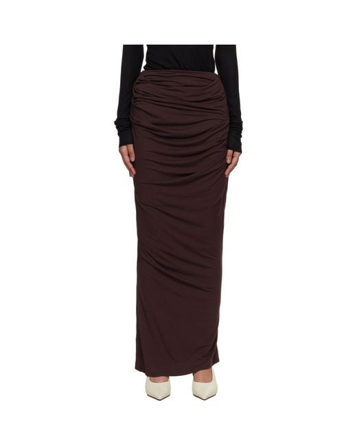 Entire studios Black Drape Maxi Skirt