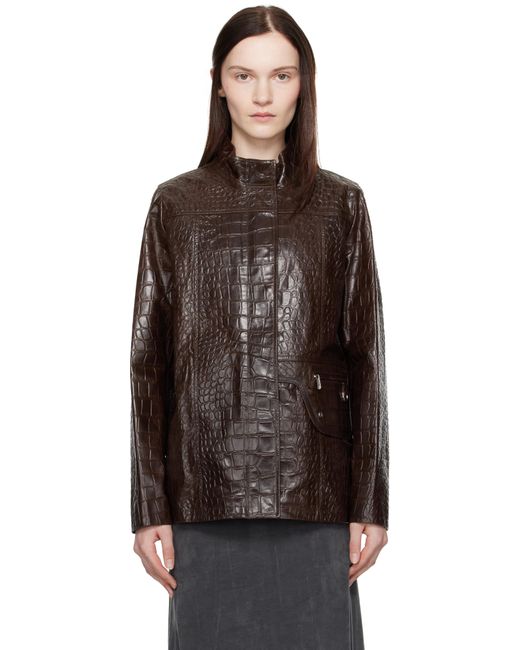 Saks Potts Black Baba Leather Jacket