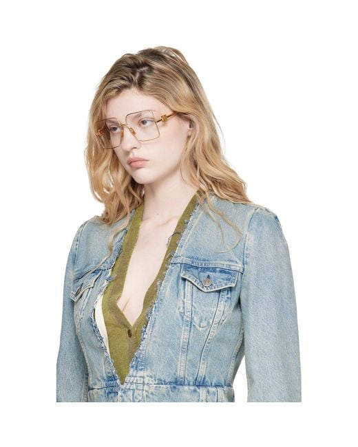 Loewe Black Oversize Square Retro Titanium Glasses