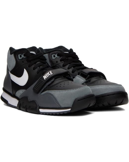 Nike Gray & Black Air Trainer 1 Sneakers for men