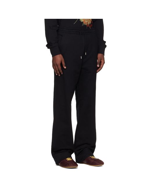 Dries Van Noten Black Drawstring Sweatpants for men