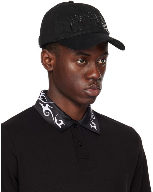 Versace Black Logo Baseball Cap for men