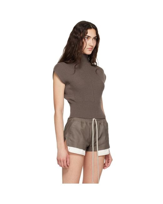 Rick Owens Brown Tower Sl Turtleneck