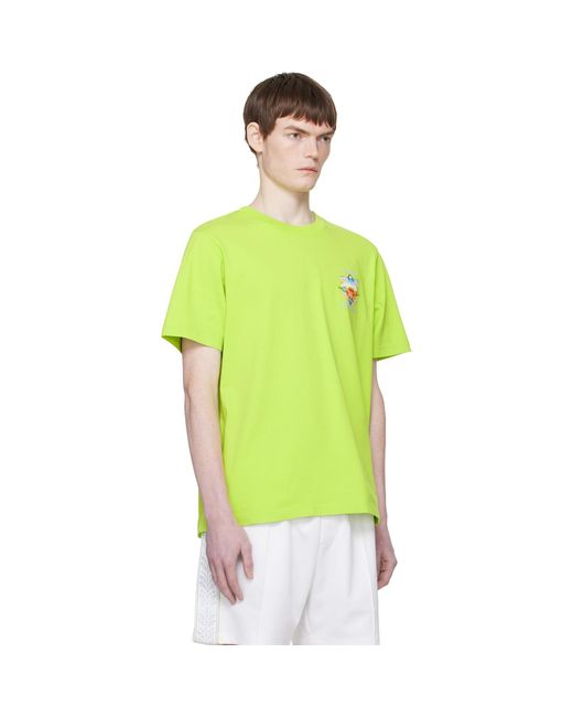 Casablanca Green Tennis Landscape Classic T‑Shirt for men