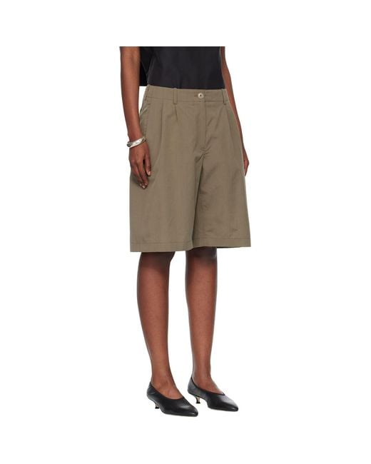 Our Legacy Natural Khaki Ponte Shorts