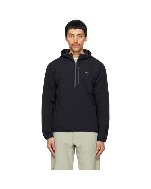 Arc'teryx Black Ossa 1/2 Zip Hoodie for men