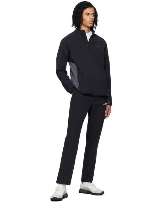 Manors Golf Black Zip Sweater for men