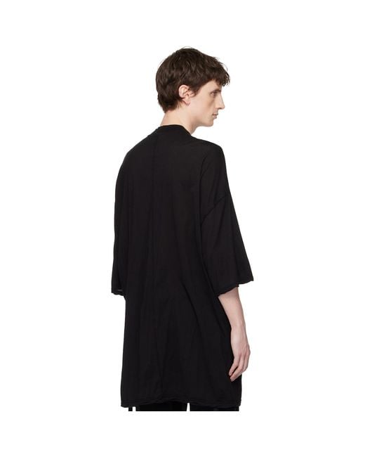 Rick Owens Black Temple Tommy T-Shirt for men