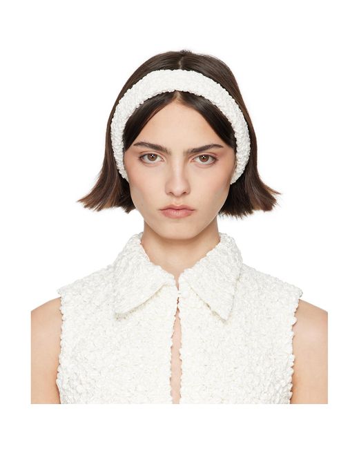 Super Yaya White Ssense Exclusive Bridal Capsule Bandeau Criss Cross Headband