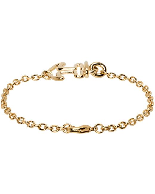 A.P.C. Black . Gold Ancre Bracelet for men
