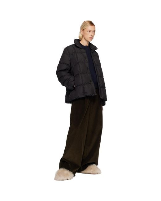 Moncler Black Cochevinne Square-Quilted Short Down Jacket