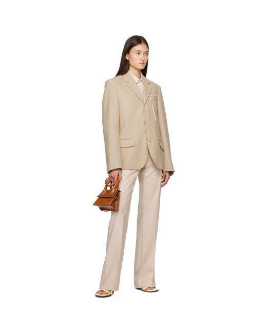 Jacquemus Brown Le Papier 'Le Chiquito Nœud' Bag