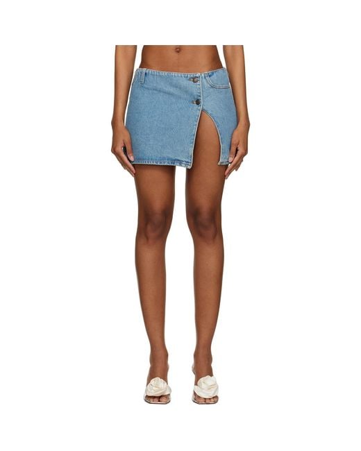 Magda Butrym Blue Ultra Denim Miniskirt
