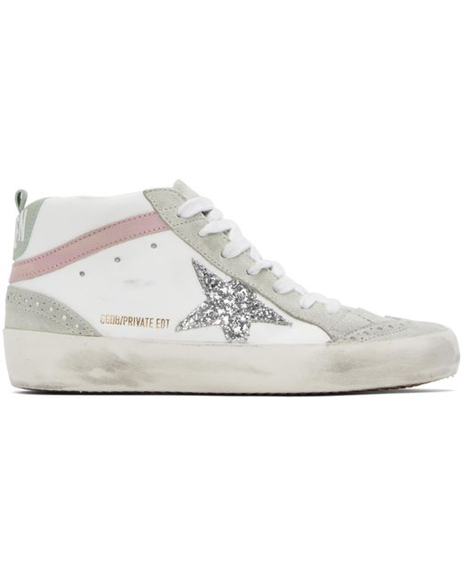 Golden Goose Deluxe Brand Black Ssense Exclusive White & Gray Mid Star Sneakers