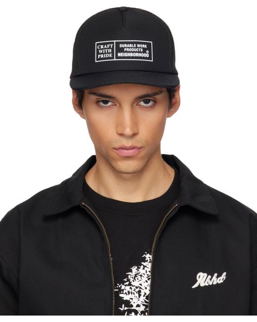 Neighborhood Black Mesh Cap for men
