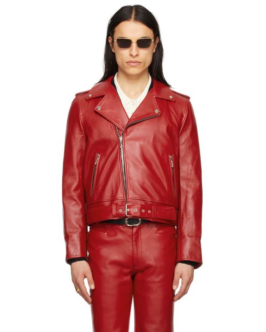 Blouson perfecto en cuir Ernest W. Baker pour homme en coloris Red