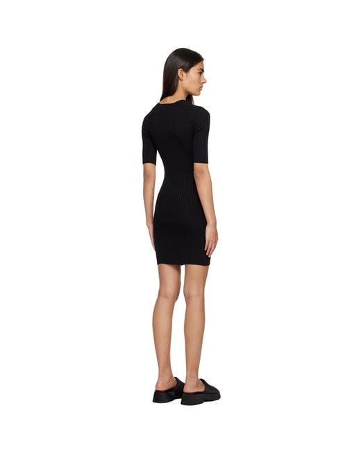 Ganni Black Cutout Minidress