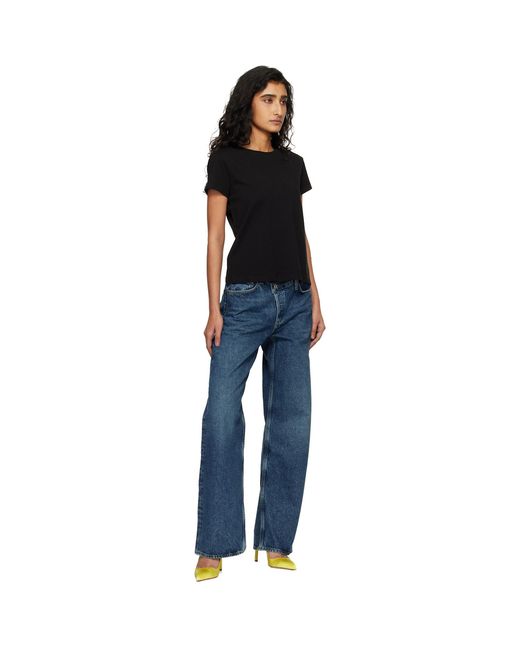 Agolde Black Long Line Adine T-Shirt