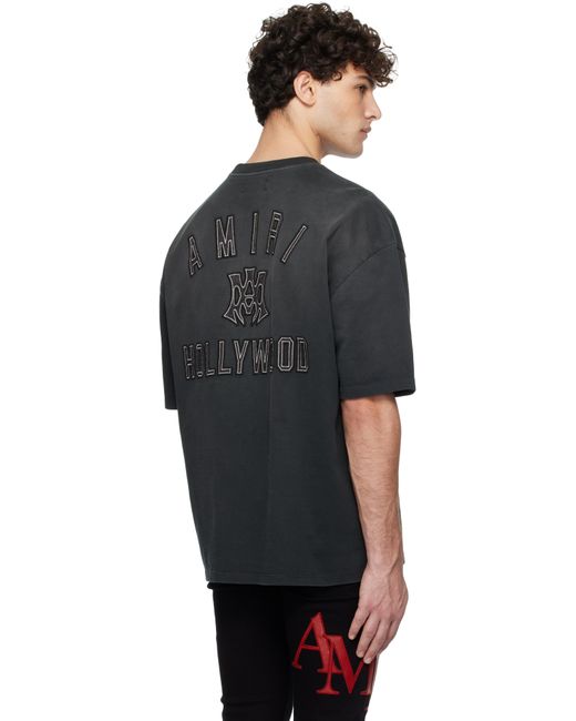 Amiri Black 'Ma Hollywood' Oversized T-Shirt for men
