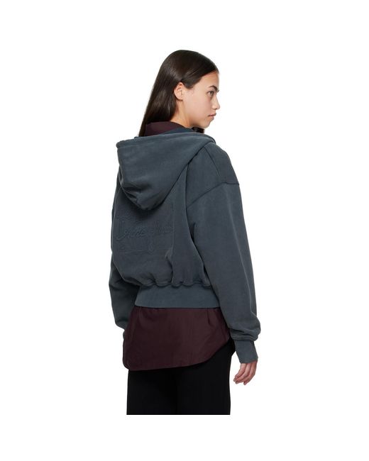 Acne Black Zipper Hoodie