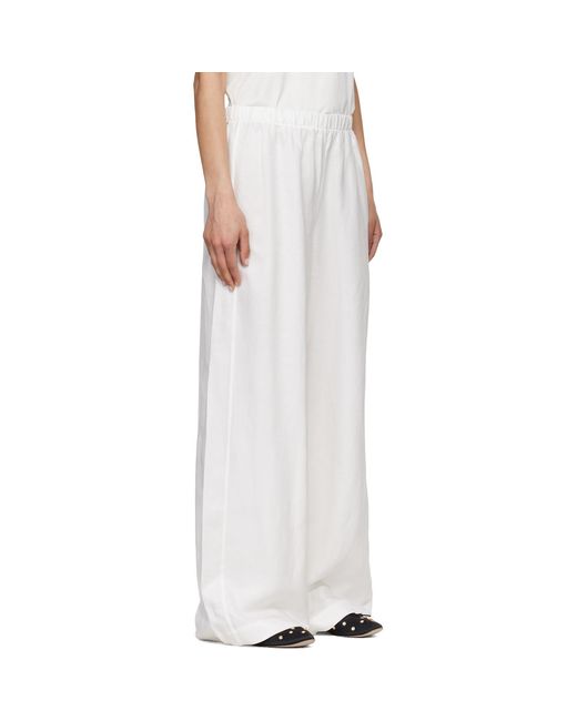 Anine Bing White Roslyn Trousers