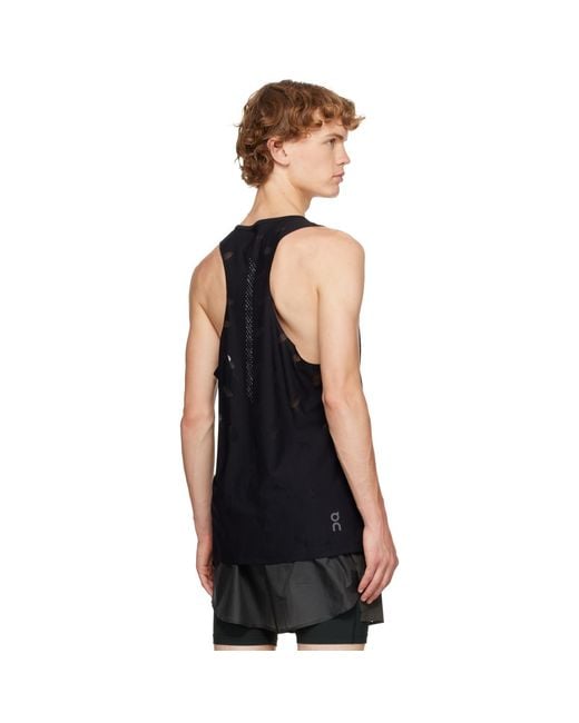 On Shoes Black Zero Breathe Running Top for men