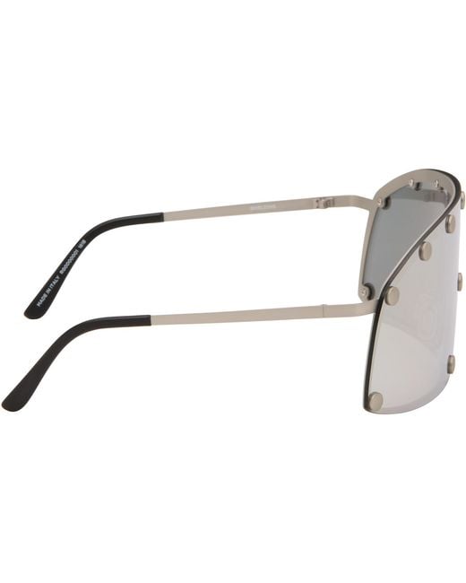 Rick Owens Gray Shielding Sunglasses