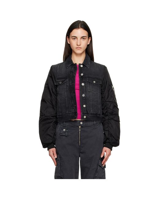 Ganni Black Rigid Denim Jacket