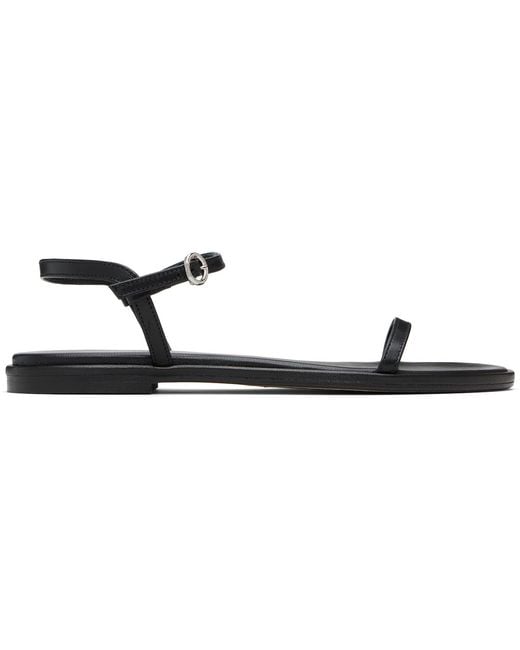 Aeyde Black Nettie Leather Sandals
